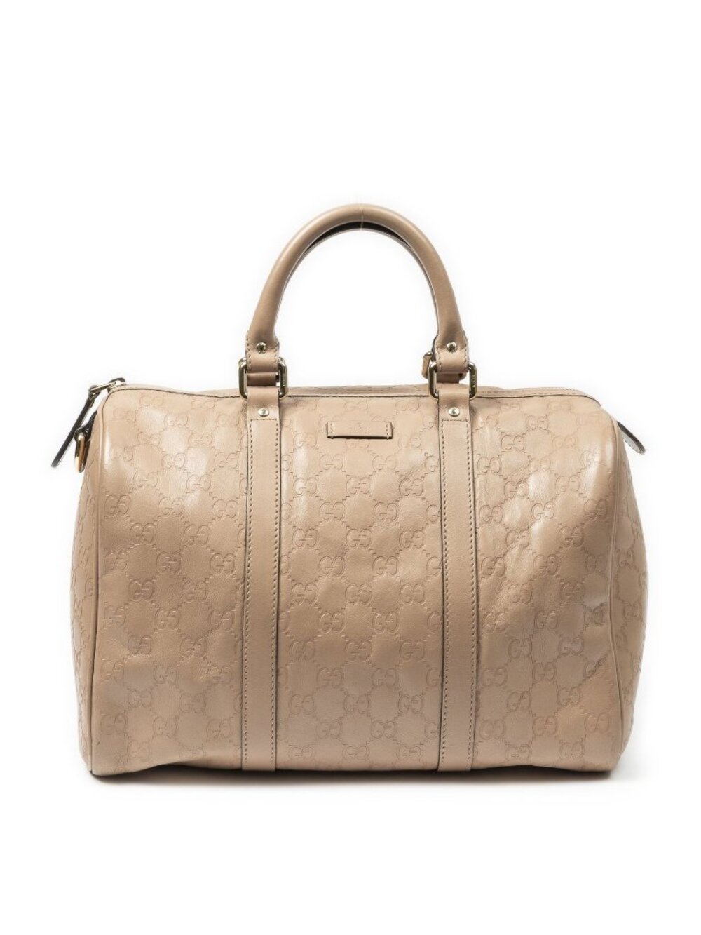 Gucci Medium Boston Beige Guccissima Handbag